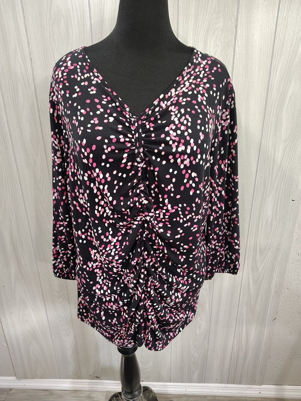 Cato Women's Pull Over Top Size 18/20 W Business Casual Stretch Plus Comfort